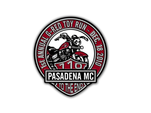 Pasadena Based 110 to the End Motorcycle Club Uses Lapel Pins Announce Toy Run