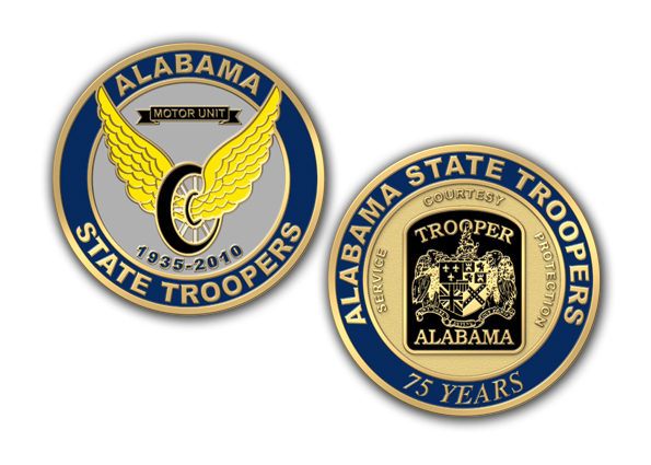 The Alabama State Troopers Design a Challenge Coin for Their Motorcycle Division