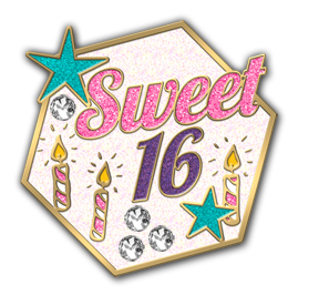 Sweet 16 Birthday Party Lapel Pins Make Special Milestones Outstanding