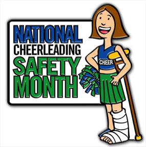 National Cheerleading Safety Month Lapel Pins