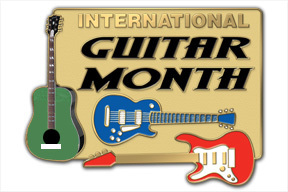 International Guitar Month Custom Lapel Pins Rock