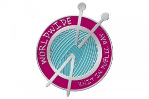 Worldwide Knit in Public Day Custom Lapel Pins for Your Knitting Group or Store