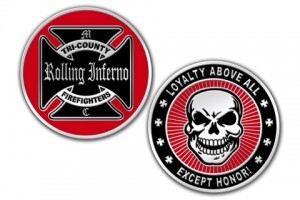 Rolling Inferno Motorcycle Challenge Coins Are a Favorite of Its Firefighter Members