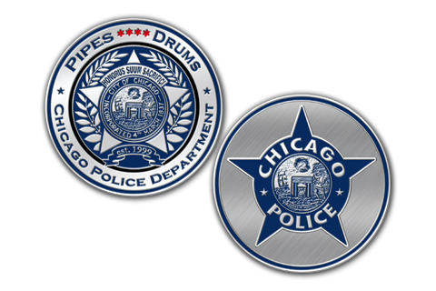 Police Challenge Coins for Pipes and Drums Band