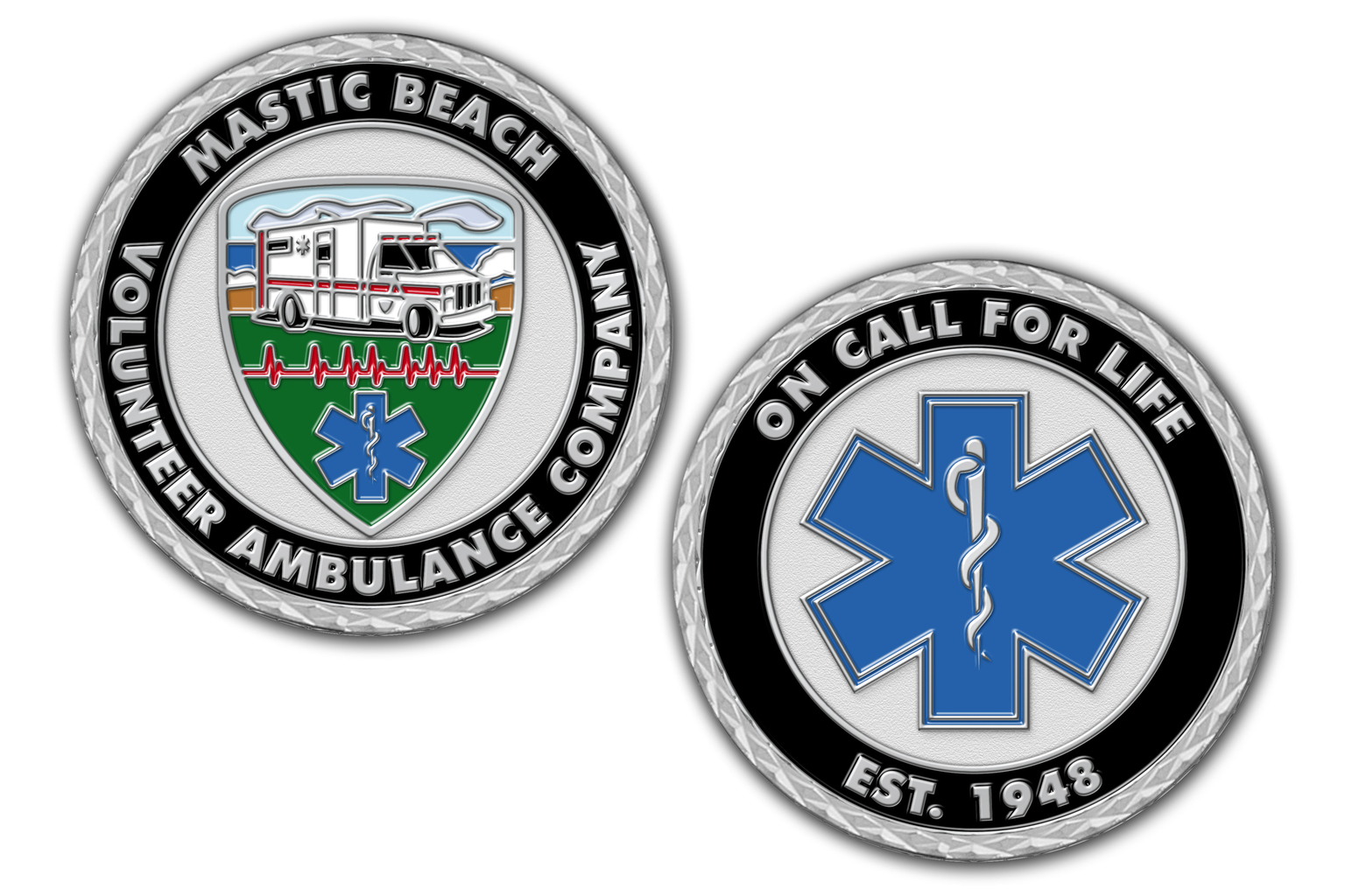 Ambulance Company Chooses Challenge Coins to Reward Its Volunteer Emergency Medical Technicians