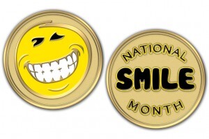 Create Custom Challenge Coins for National Smile Month