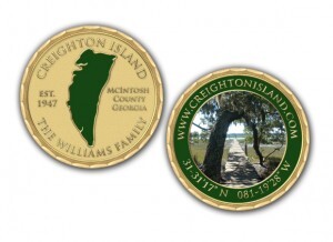 Creighton Island Georgia Has Custom Challenge Coins Made to Hand Out to Its Visitors