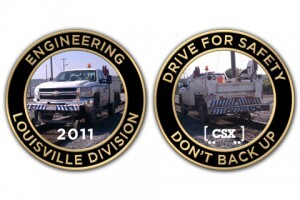 CSX Maintenance Truck Division Has Custom Challenge Coin Created