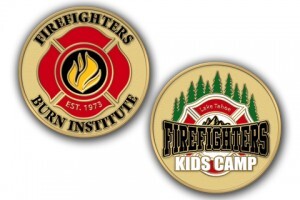 Custom Challenge Coins Made for Attendees of the Firefighters Burn Institute Kids Camp