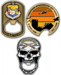 Different Shape Options for Your Bottle Opener Challenge Coins