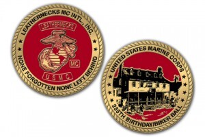 Leathernecks Motorcycle Club Coins Made for Biker Ball