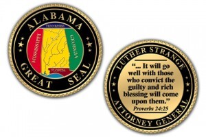 The Attorney General of Alabama Designs Inspirational Challenge Coin