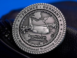 C-120J Multinational Training Center 3D challenge coin