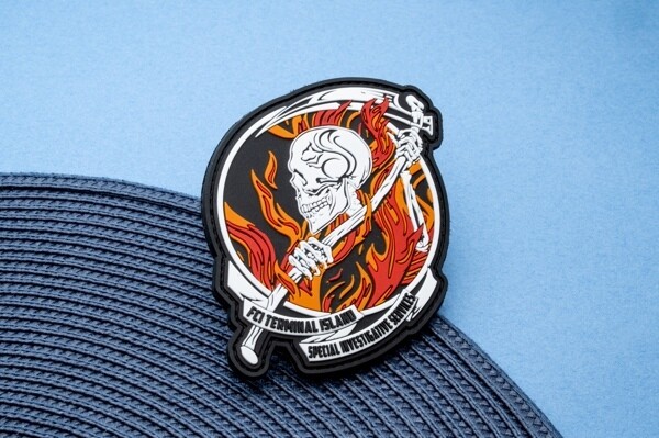 3D PVC patch with layered molded texture