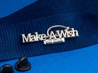 Die struck Make-A-Wish lapel pin