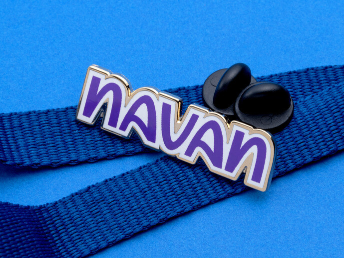 Silk screen Navan lapel pin
