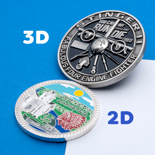 2D vs 3D Challenge Coins