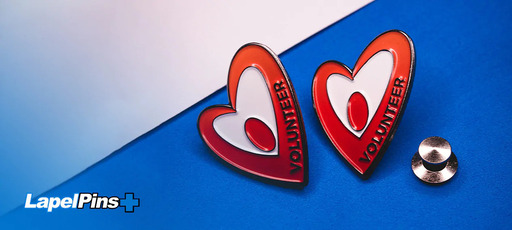 Custom American Heart Awareness Lapel Pins